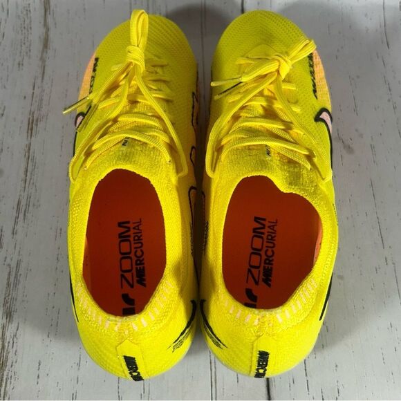 Nike Zoom Mercurial Vapor 15 Elite SG Pro Cleats Yellow Mens Size 6 DJ5168-781 - Picture 6 of 10